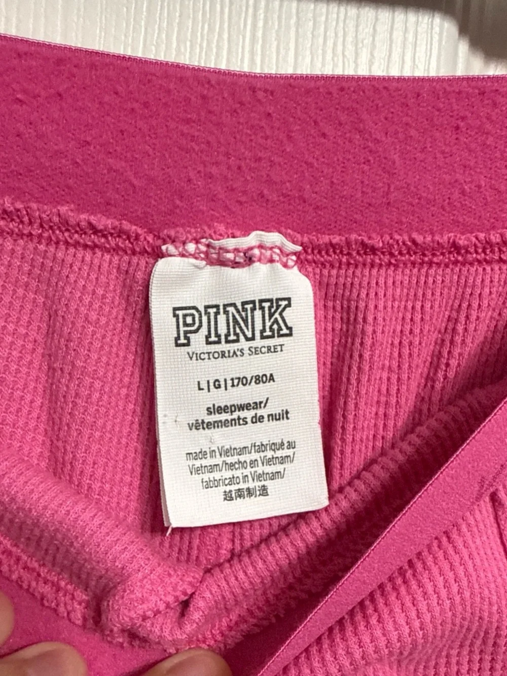 PINK Waffle-Knit Lounge Sleep Pants